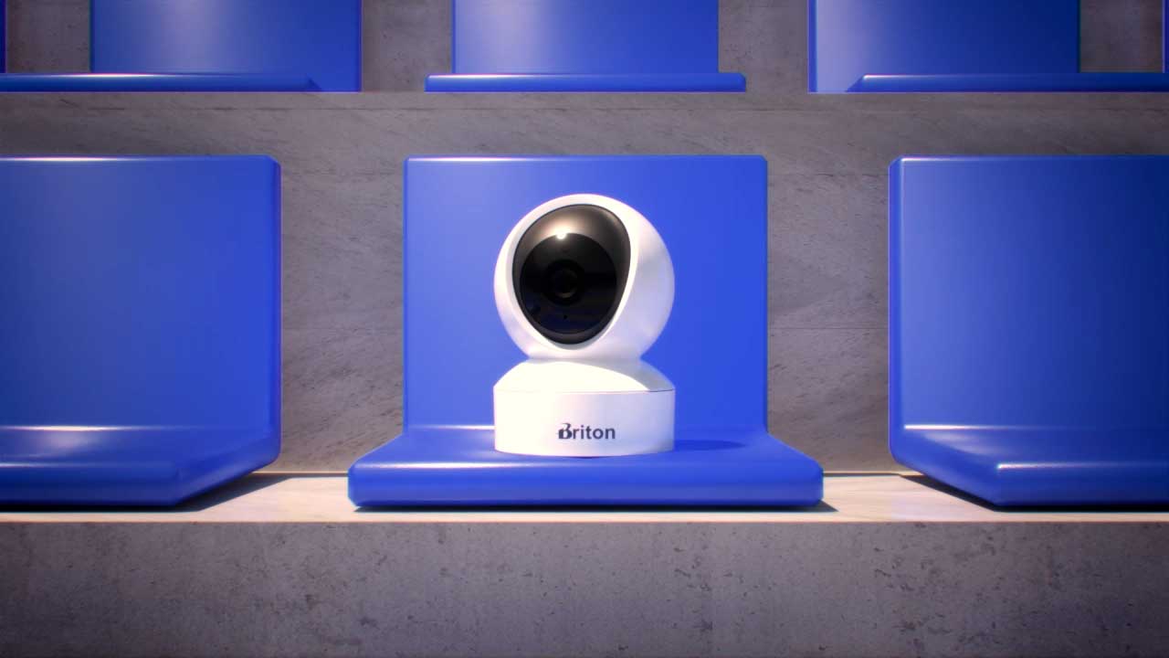 کاور موشن دیزاین قابلیت چرخش دوربین IoT برایتون - سه بعدی - تدوین